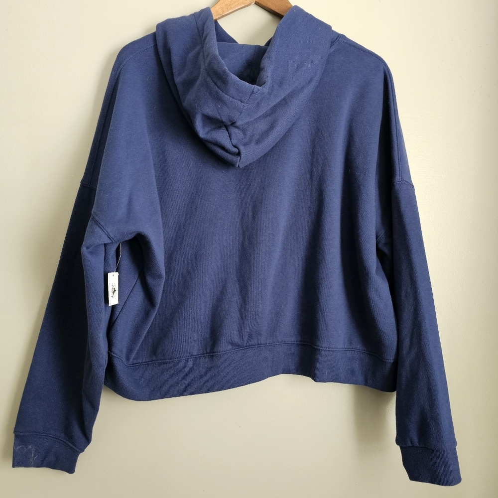Walt Disney World 50th Anniversary Navy Cropped Pullover Hoodie Sweatshirt L NWT - Picture 6 of 10